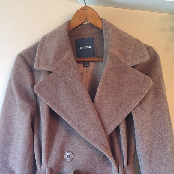 Modcloth Crisp City Streets Long Line Coat - Picture 3 of 11